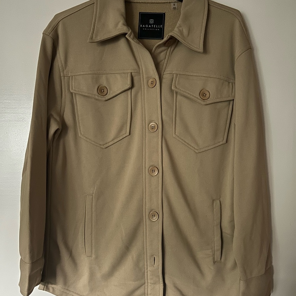 Bagatelle Women's Utility Jacket in Tan